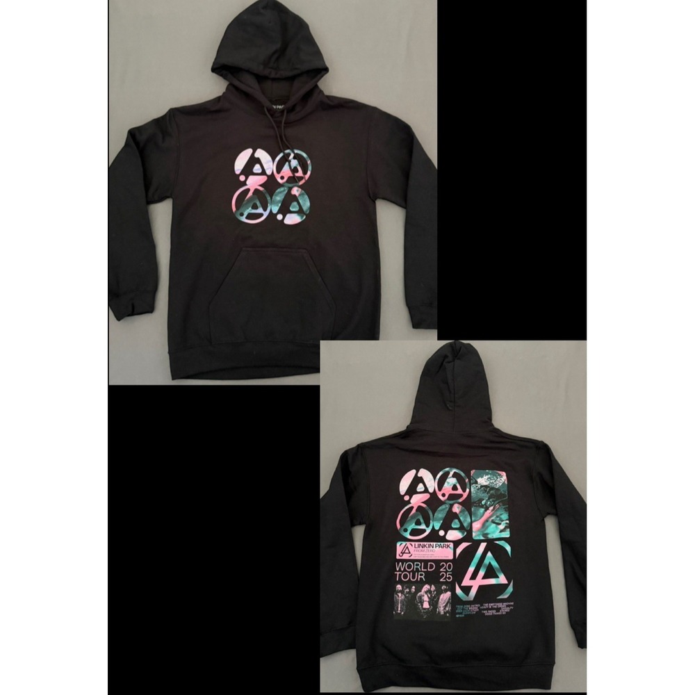 Linkin Park Hoodie Unisex Size Small Black From Zero World Tour 2025 Merch Quad‎
